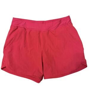 Lands End UPF 50 Womens Red Board Shorts Built-In Panty Liner Size 12 NWOT